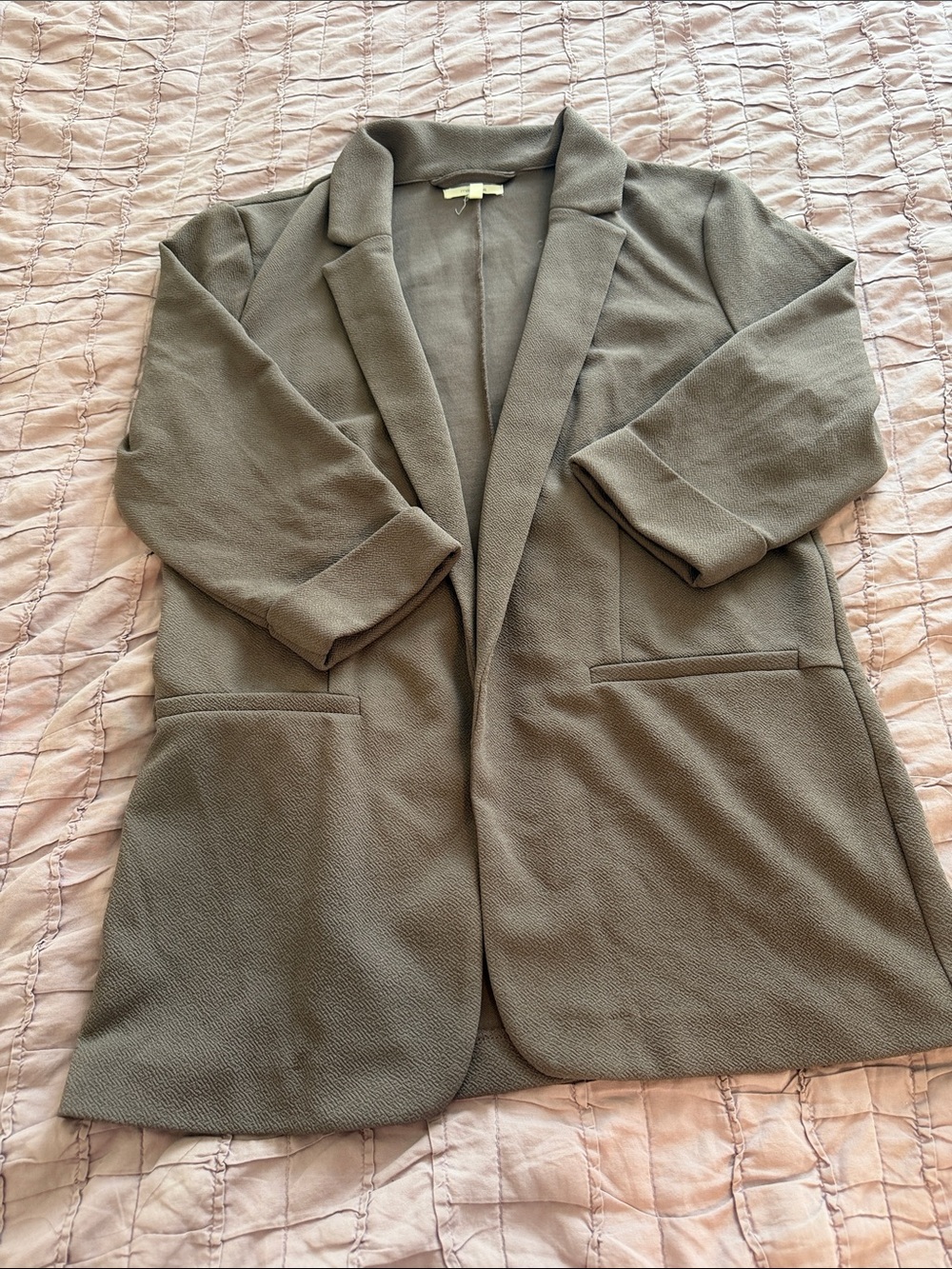 Maurices Olive Blazer with Notched Lapel